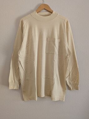 Marithé François Girbaud Mockneck Long Sleeve Pocket T-shirt